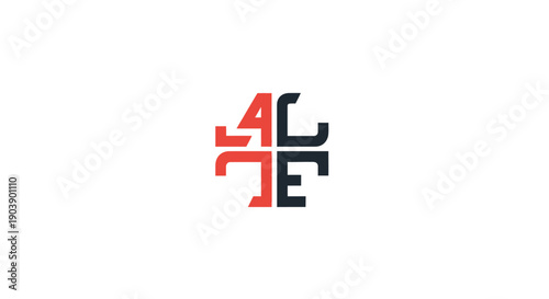 Cross symbol with letters ACE.