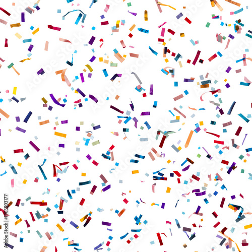 Colorful Confetti Scattered on a White Surface During a Celebration or Event