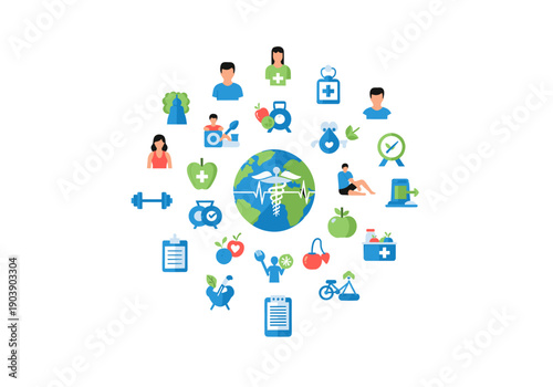 A dynamic group of professionals collaborating in a modern office setting, ideal for business presentations and team-building content.