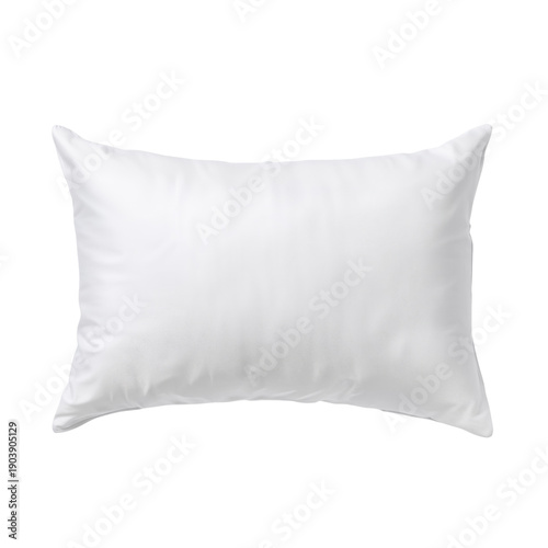 Soft White Pillow on a Plain Background for Simple Design and Comfort Needs