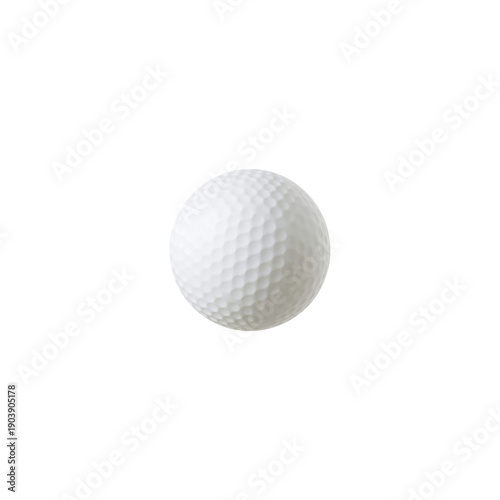 Golf Ball in Focus on a Plain Background With Smooth Surface and Dimples
