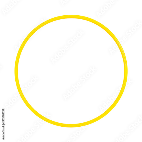 Bright Yellow Circle on a White Background for Design or Art Projects