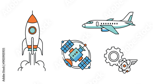 Aerospace Industry graphic illustration