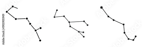 Scorpio Zodiac Sign Constellation Vector Set - Minimalist Astrology Star Maps for Scorpius Horoscope Design