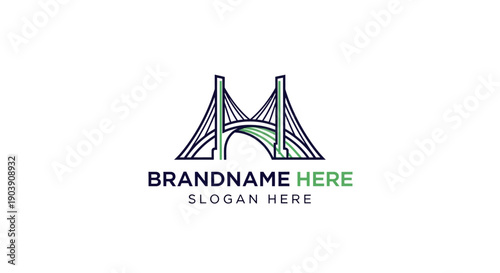 Bridge Logo Design Template Placeholder Graphic.