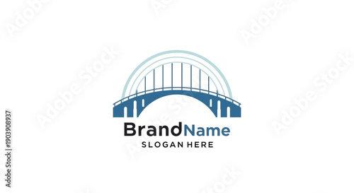 Bridge Logo Design Template Placeholder.