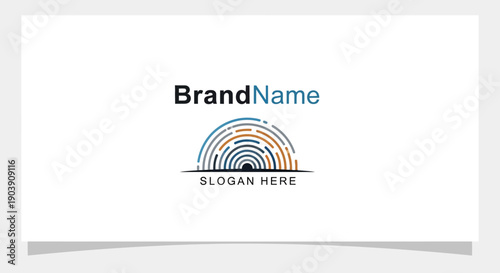 Corporate Logo Design with Brand Name Template.