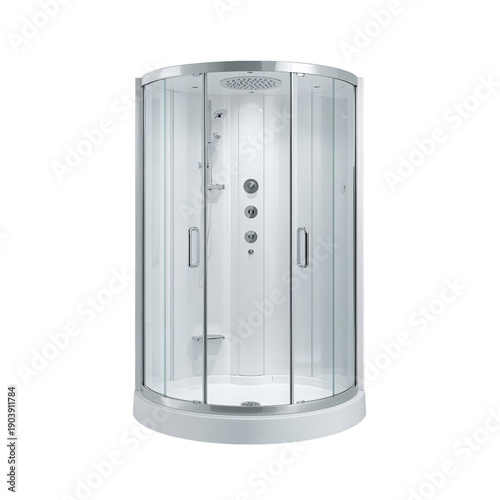 Modern Shower Enclosure Design in a Bright Bathroom Setting With a Clean Look