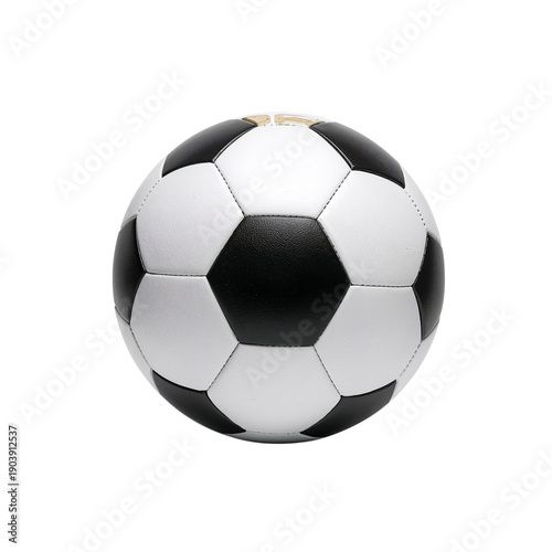 Soccer Ball on a White Background Ready for Play or Practice in a Casual Setting