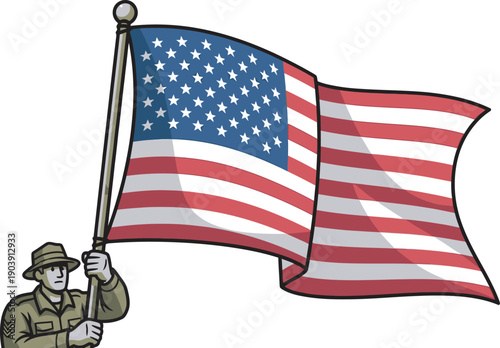 Memorial day tribute honoring fallen soldiers and american patriotism on memorial day