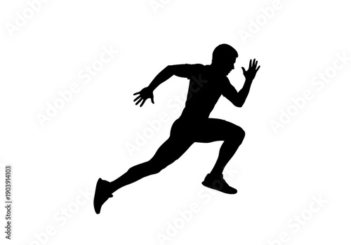 silhouette of a young man jumping