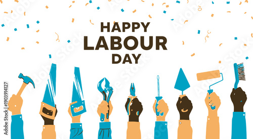 Happy labor day celebrating workers rights and achievements globally
