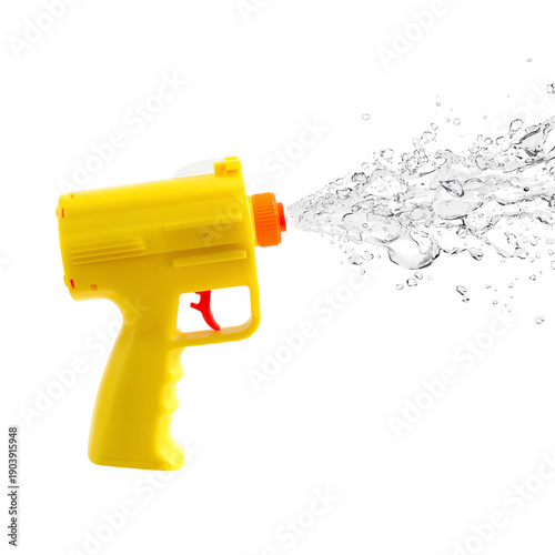 Water Squirter Makes Splashes on a Hot Summer Day During Outdoor Play With Fr...
