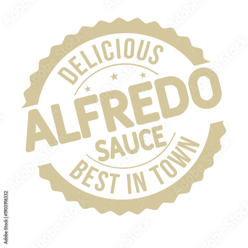 Alfredo sauce grunge rubber stamp