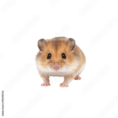 Cute Hamster Looking Directly at the Camera With Small Paws in a Simple Setting