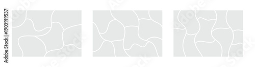 Wavy Abstract Shape Photo Collage Design Set for Web Banner and Social Media Content