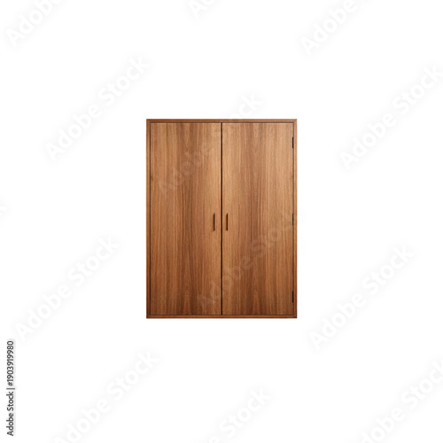 Wood Cabinet With Double Doors in a Simple Design for Storage and Organizatio...