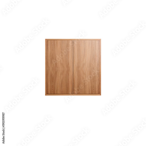 Wood Cabinet With Double Doors in a Simple Design for Storage and Organizatio...