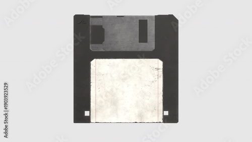 Seamless loop animation of floppy disk