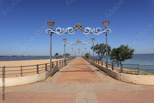 Scenic Riverwalk Promenade in Encarnacion, Paraguay
