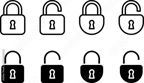 Lock and Unlock icons