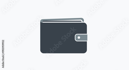 Modern Flat Design Wallet Icon for Financial Transactions, Money Management, Payment, and Personal Finance Concepts