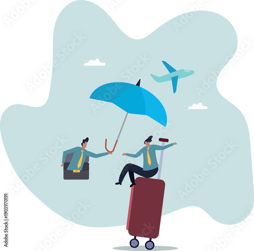 Travel insurance, protection for traveller before flying in COVID-19 Coronavirus era .about a man and his life.