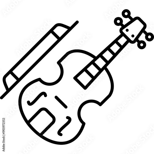 Violin Outline Icon