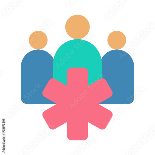 Emergency Medical Team Icon - Flat Color