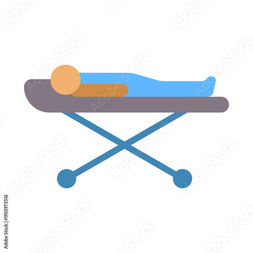 Patient Transport Icon - Flat Color