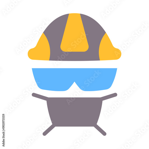 Protective Gear Icon - Flat Color