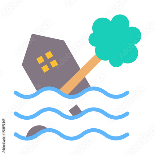 Flood Icon - Flat Color