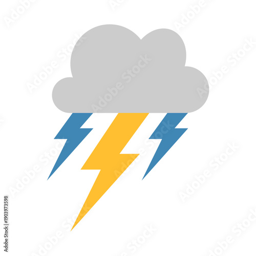 Severe Storm Icon - Flat Color