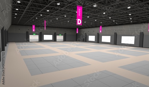Fotografi Interior empty exhibition hall