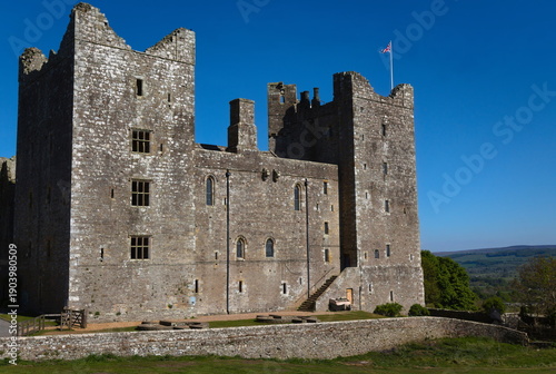 historic stone castle under clear blue sky - Bolton Castle - England