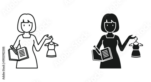 Female scientist and lab assistant conducting experiment in modern laboratory with beakers and research tools vector illustration