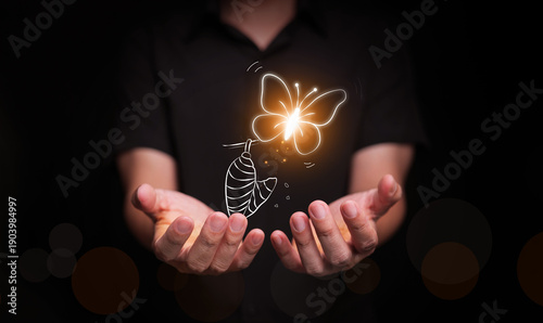 Canvas Print Growth and transformation concept