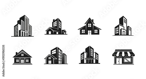 Simple Skyscraper Icon Collection