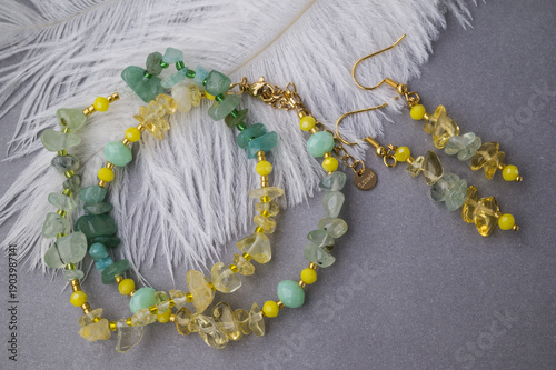 Photo of natural stone handmade bracelets     