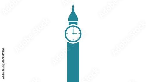 Big Ben London Clock Tower Icon.