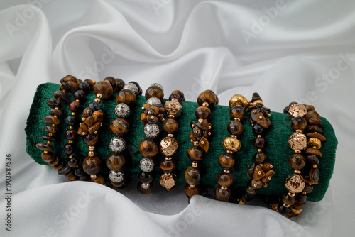 Photo of natural stone handmade bracelets     