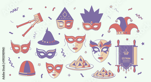 Carnival Masks and Accessories Collection.