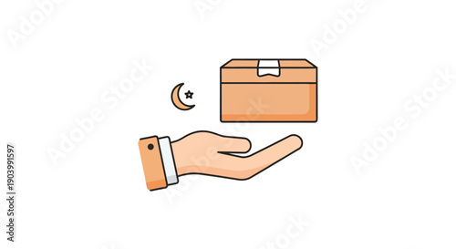 Hand Receiving Box with NFC Technology.