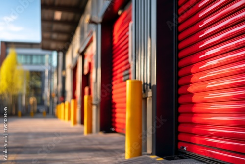 Cold Storage Facility with Sealing Doors for Cargo at Airport Location during Daytime