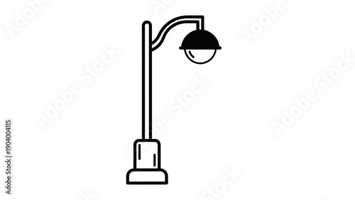 Street Lamp Post Lighting Fixture.