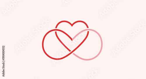 Interconnected hearts symbolizing love and unity in a beautiful design