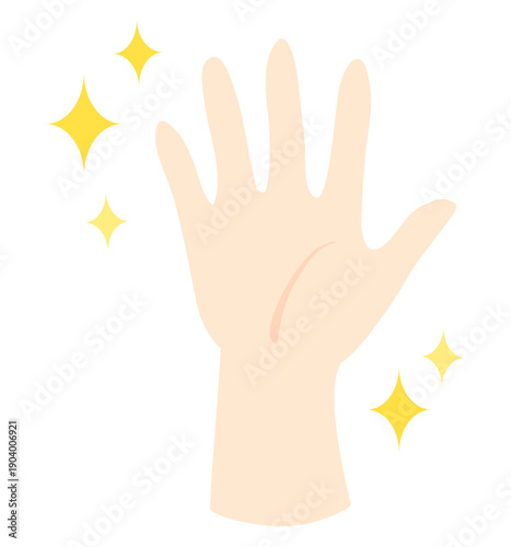 きらきら輝く手