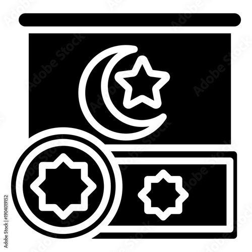 Donation Glyph Icon Mini Illustration, Use For Modern Concept, Print, Ui, Ux Kit, Web And App Development. Vector Related To Ramadan, Eid Al-Fitr, Eid Al-Adha And More