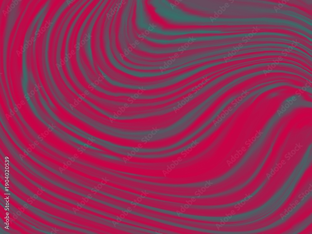 Obraz premium Swirling vibrant pink and dark teal wavy marble lines pattern