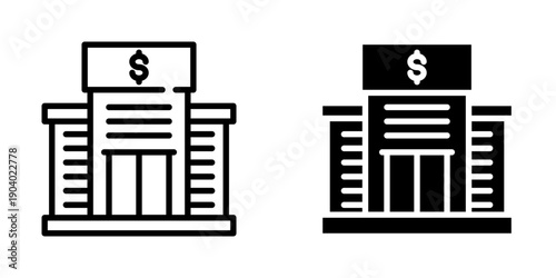 Bank Icon Element For Design Branding, Print, and Digital Media